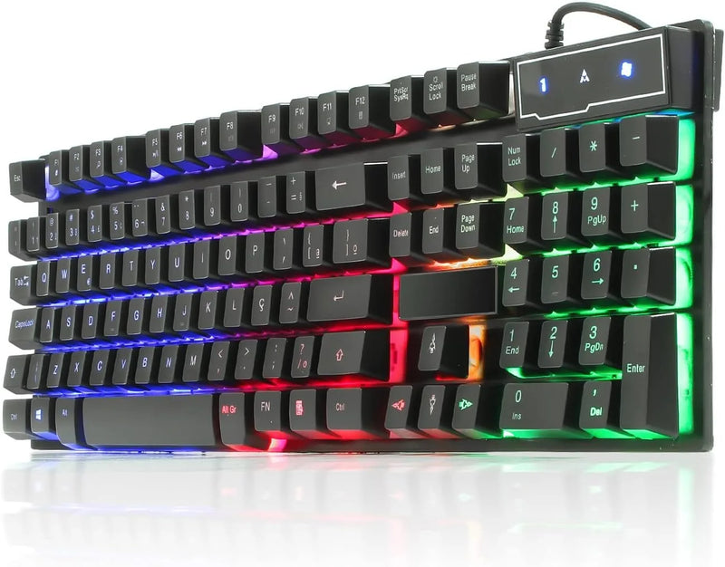 Teclado Gamer Semi Mecânico Led Luminoso Profissional