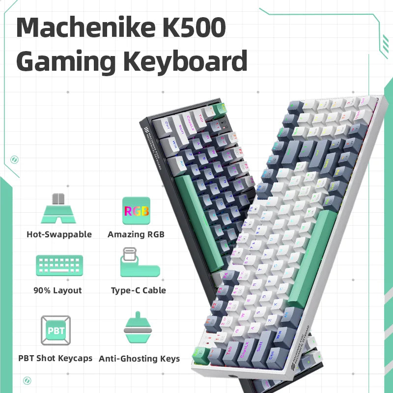 Teclado mecânico Machenike K500