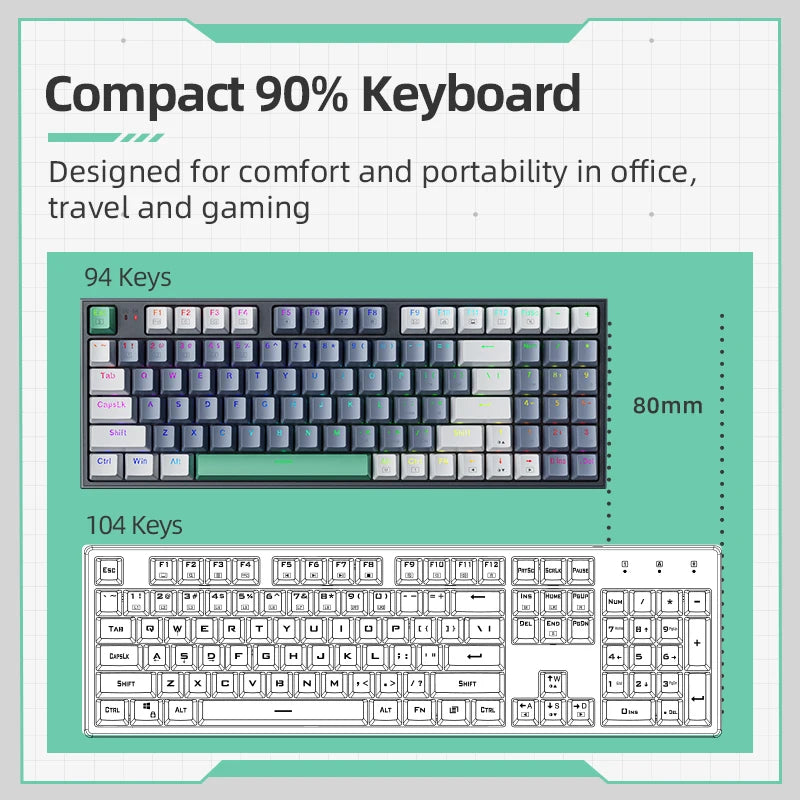 Teclado mecânico Machenike K500